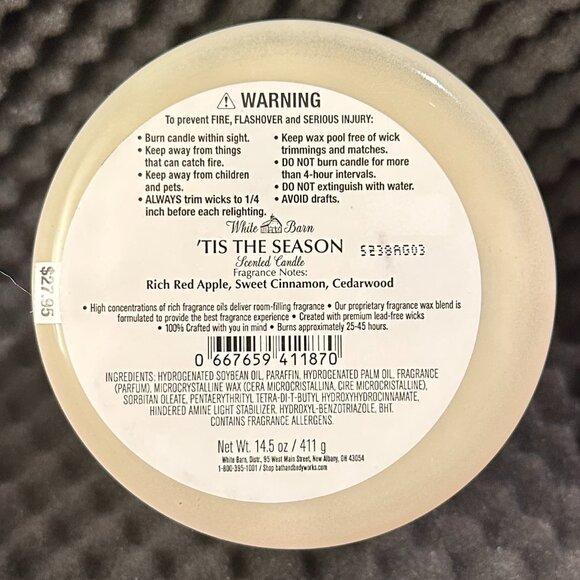 White Barn 'Tis The Season 3-Wick Candle - Picture 5 of 6